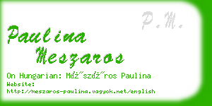 paulina meszaros business card
